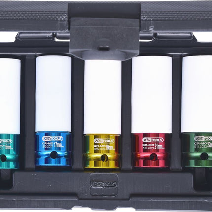 KS TOOLS 1/2' Juego de llaves de vaso especiales para ruedas 5 pzs ( 515.1007 )