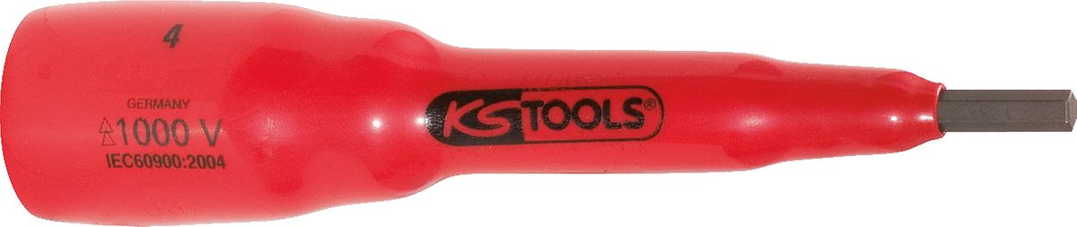 KS TOOLS 1/2" Bit-Stecknuss mit Schutzisolierung für Innensechskant-Schrauben, 8mm,118mm lang ( 117.1164 )