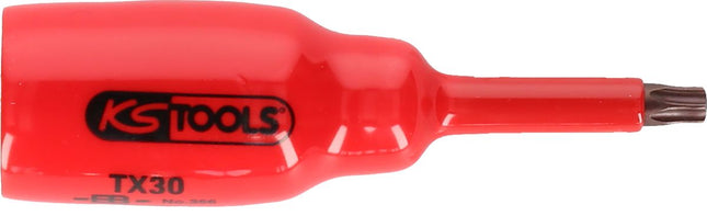 KS TOOLS Llave de vaso con punta de 1/2' y aislamiento protector para tornillos Torx, T60, corta ( 117.2443 )