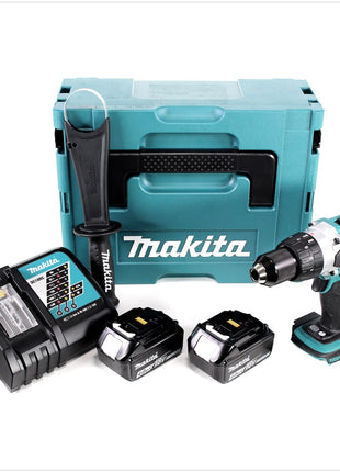 Makita DDF 458 RMJ 18 V Akku Bohrschrauber 91 Nm im Makpac mit 2x BL1840 B 4,0 Ah Akkus und DC18RC Ladegerät - Toolbrothers