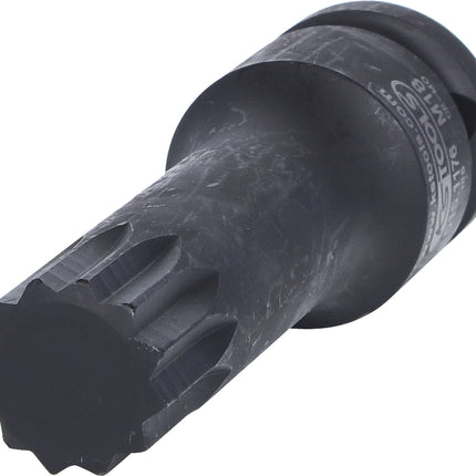 KS TOOLS 1/2" Kraft-Bit-Stecknuss XZN,lang,M18 ( 515.1176 ) - Toolbrothers