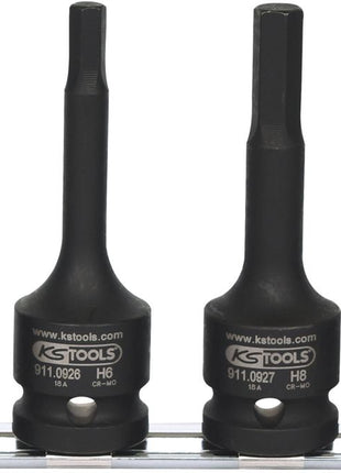 KS TOOLS 1/2" Kraft-Bit-Stecknuss-Satz, lang, 4-tlg ( 515.1105 ) - Toolbrothers