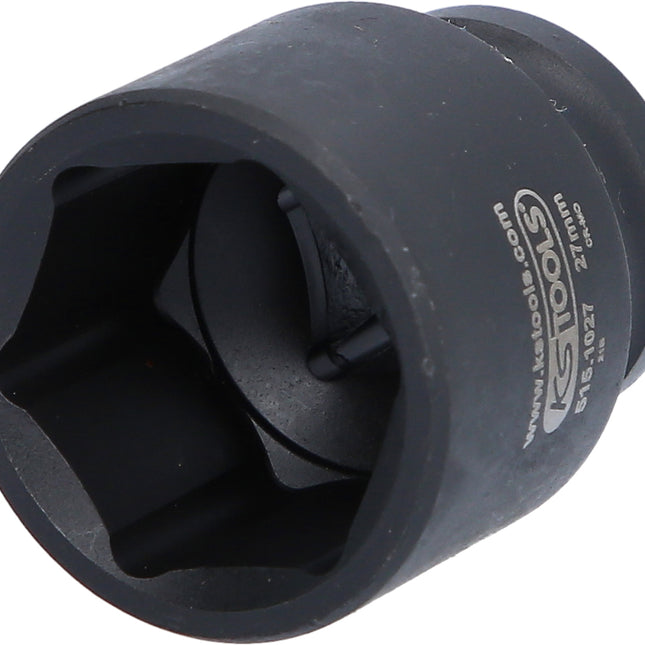 KS TOOLS 1/2" Sechskant-Kraft-Stecknuss, kurz, 27mm ( 515.1027 ) - Toolbrothers