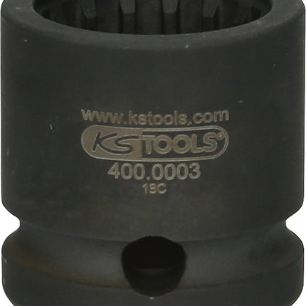 KS TOOLS 1/2" Spezial Stecknuss mit Sonderprofil, phosphatiert, 30 mm ( 400.0003 ) - Toolbrothers