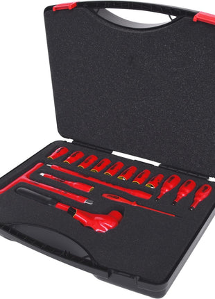 KS TOOLS Coffret de douilles isolées et cliquet, 1/2', 16 pcs ( 117.1860 )