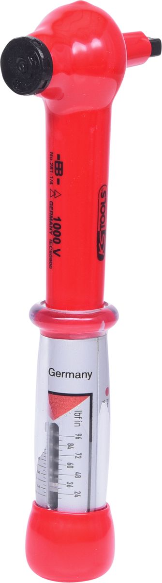 KS TOOLS Minillave dinamométrica de 1/4' con aislamiento protector y cabezal de carraca reversible, 2-10 Nm ( 117.1400 )