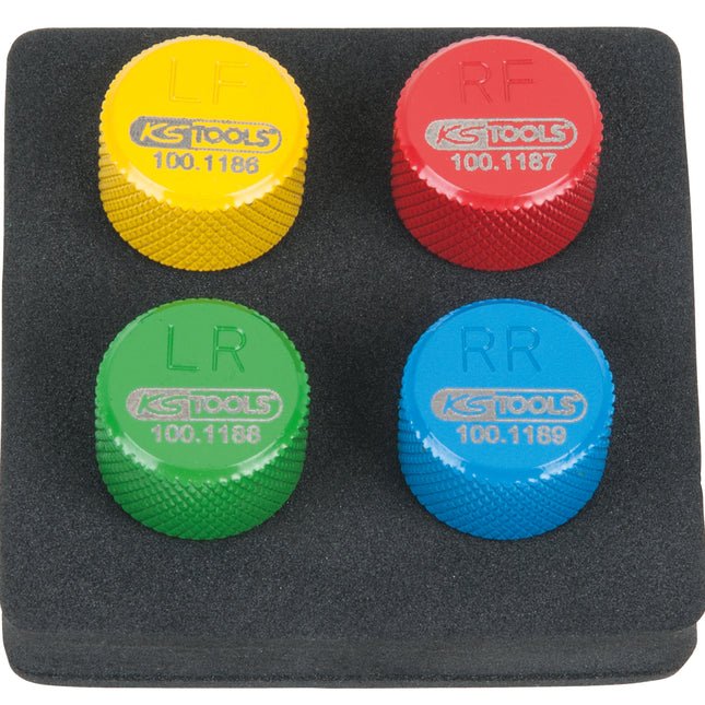 KS TOOLS RDKS / TPMS Reifenentlüfter-Satz, 4-tlg ( 100.1185 ) - Toolbrothers