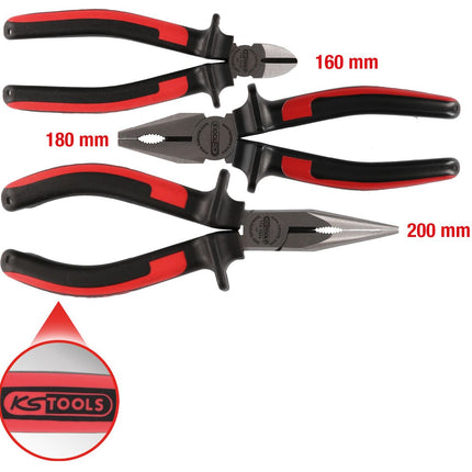 KS TOOLS ERGOTORQUE Zangen-Satz, 3-tlg ( 115.1010 ) - Toolbrothers