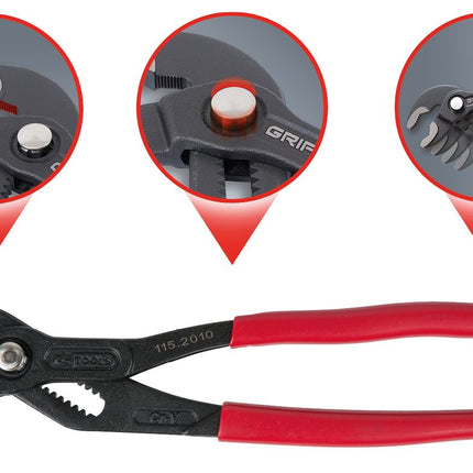 KS TOOLS Wasserpumpenzange mit Druckknopfverstellung, 300mm ( 115.2012 ) - Toolbrothers