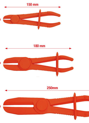 KS TOOLS Schlauch-Abklemm-Zangen-Satz, 3-tlg ( 115.5050 ) - Toolbrothers