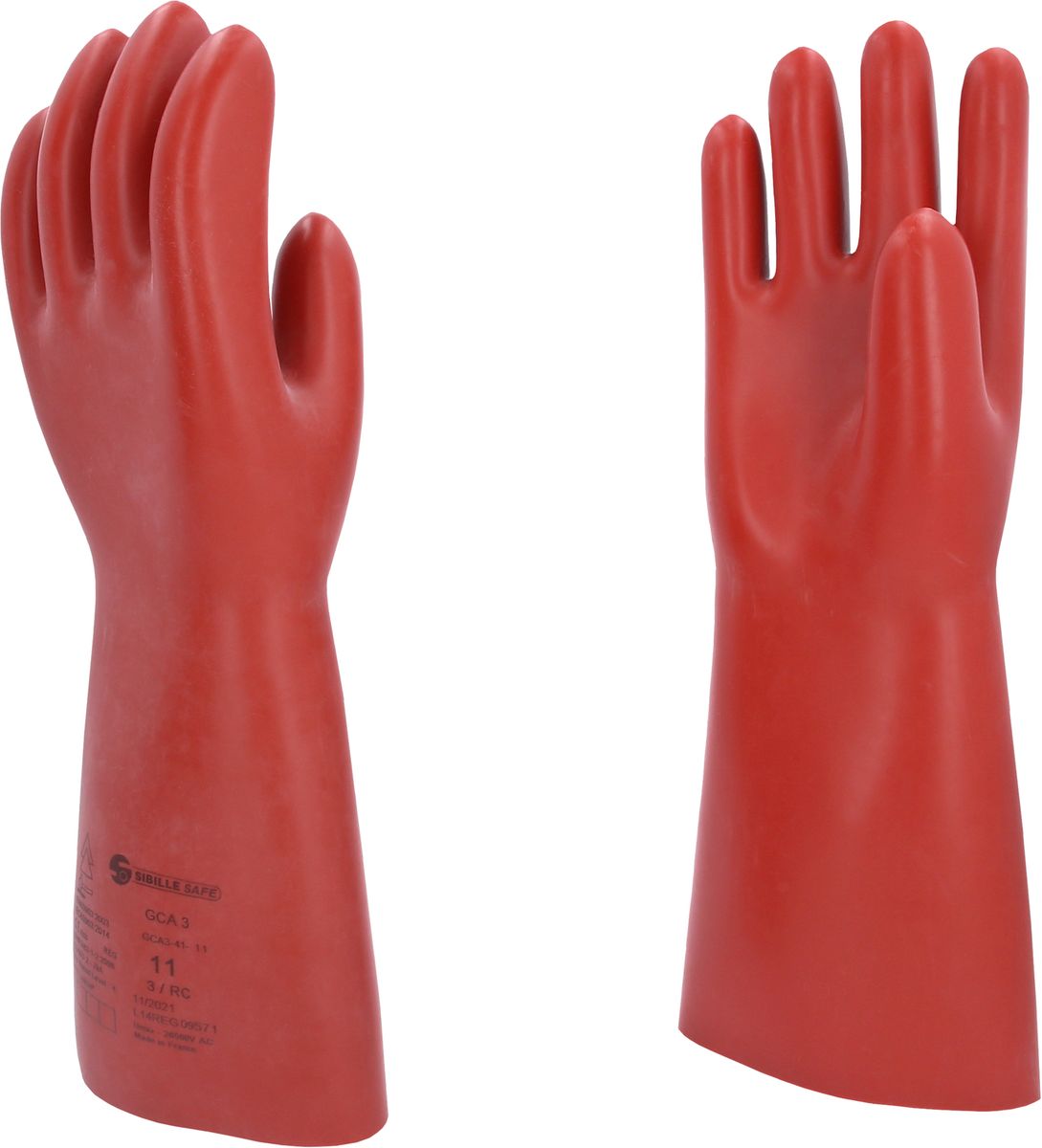 KS TOOLS Elektriker-Schutzhandschuh mit mechanischen und thermischen Schutz, Größe 11, Klasse 3, rot ( 117.0014 )