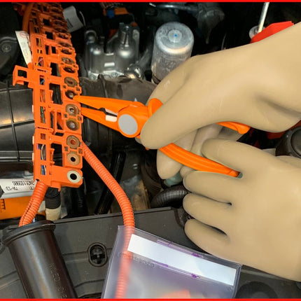 KS TOOLS Guante protector de electricista con aislamiento protector, talla 10, clase 00, blanco ( 117.0048 )