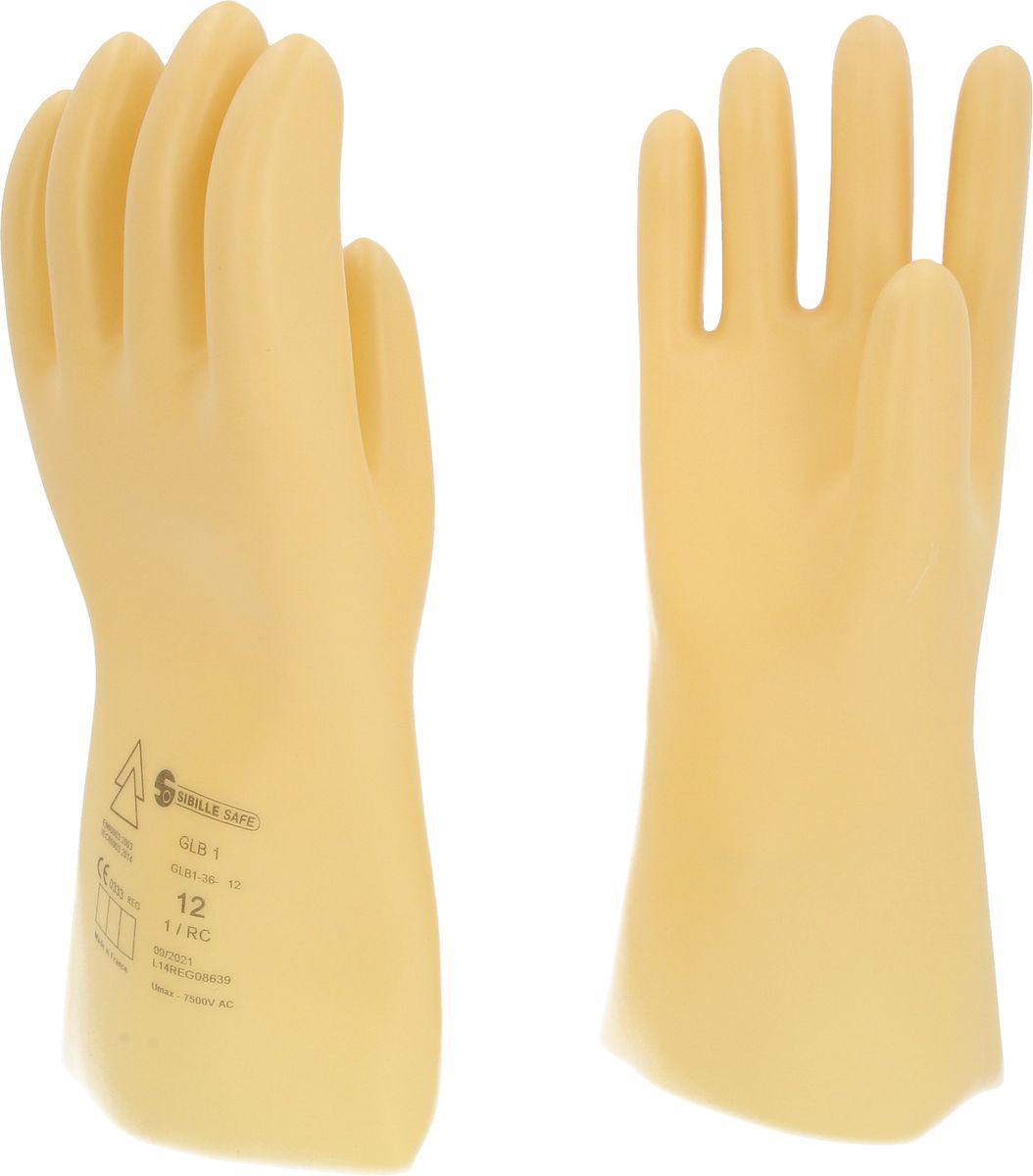 KS TOOLS Elektriker-Schutzhandschuh mit Schutzisolierung, Größe 12, Klasse 1, weiß ( 117.0056 )