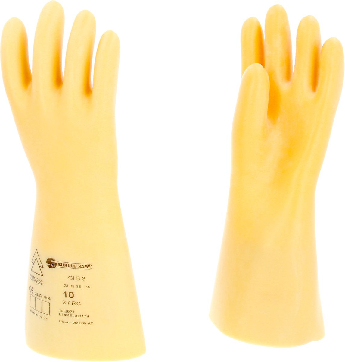 KS TOOLS Elektriker-Schutzhandschuh mit Schutzisolierung, Größe 10, Klasse 3, weiß ( 117.0060 )