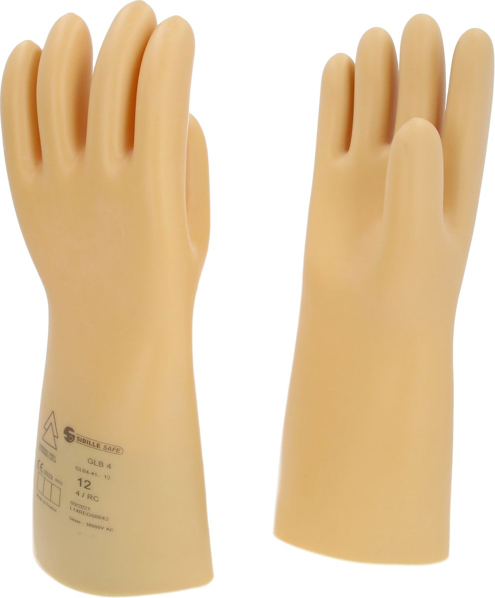 KS TOOLS Elektriker-Schutzhandschuh mit Schutzisolierung, Größe 12, Klasse 4, weiß ( 117.0065 )