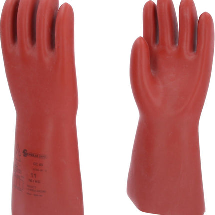 KS TOOLS Guante protector de electricista con protección mecánica, talla 11, clase 00, rojo ( 117.0067 )