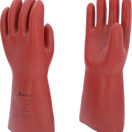 KS TOOLS Guante protector de electricista con protección mecánica, talla 11, clase 00, rojo ( 117.0067 )
