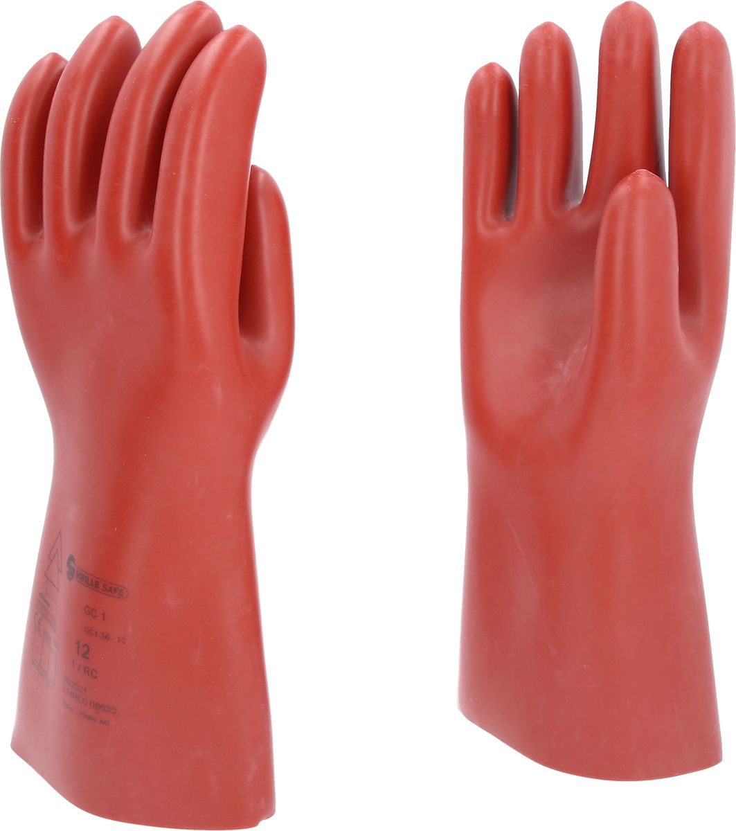KS TOOLS Guante protector de electricista con protección mecánica, talla 12, clase 1, rojo ( 117.0074 )
