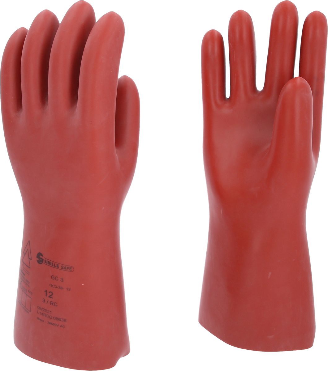 KS TOOLS Guante protector de electricista con protección mecánica, talla 12, clase 3, rojo ( 117.0080 )