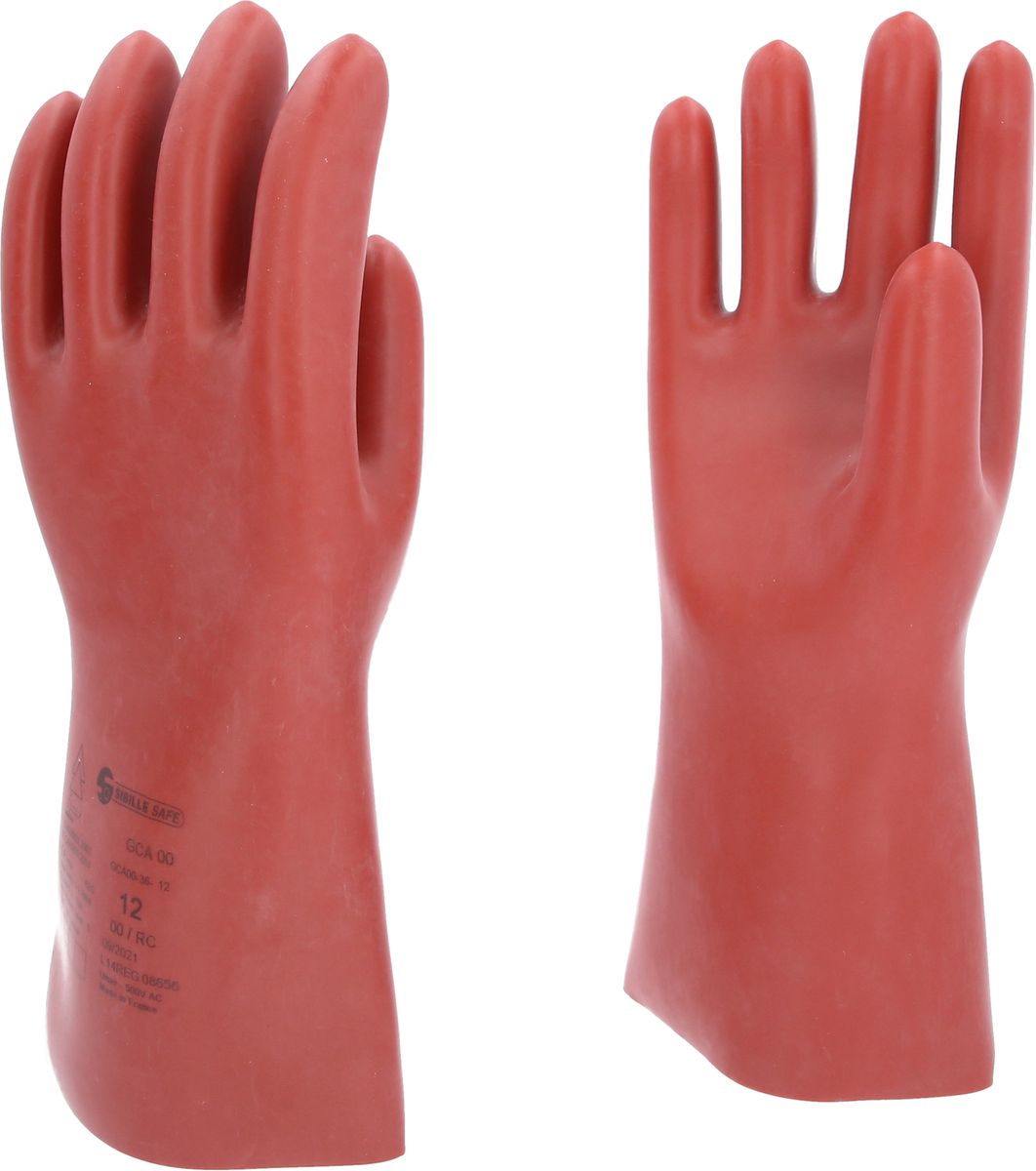KS TOOLS Guante protector de electricista con protección mecánica y térmica, talla 12, clase 00, rojo ( 117.0086 )