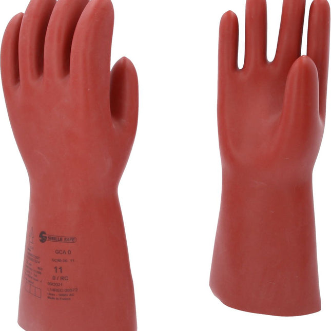 KS TOOLS Guante protector de electricista con protección mecánica y térmica, talla 11, clase 0, rojo ( 117.0088 )