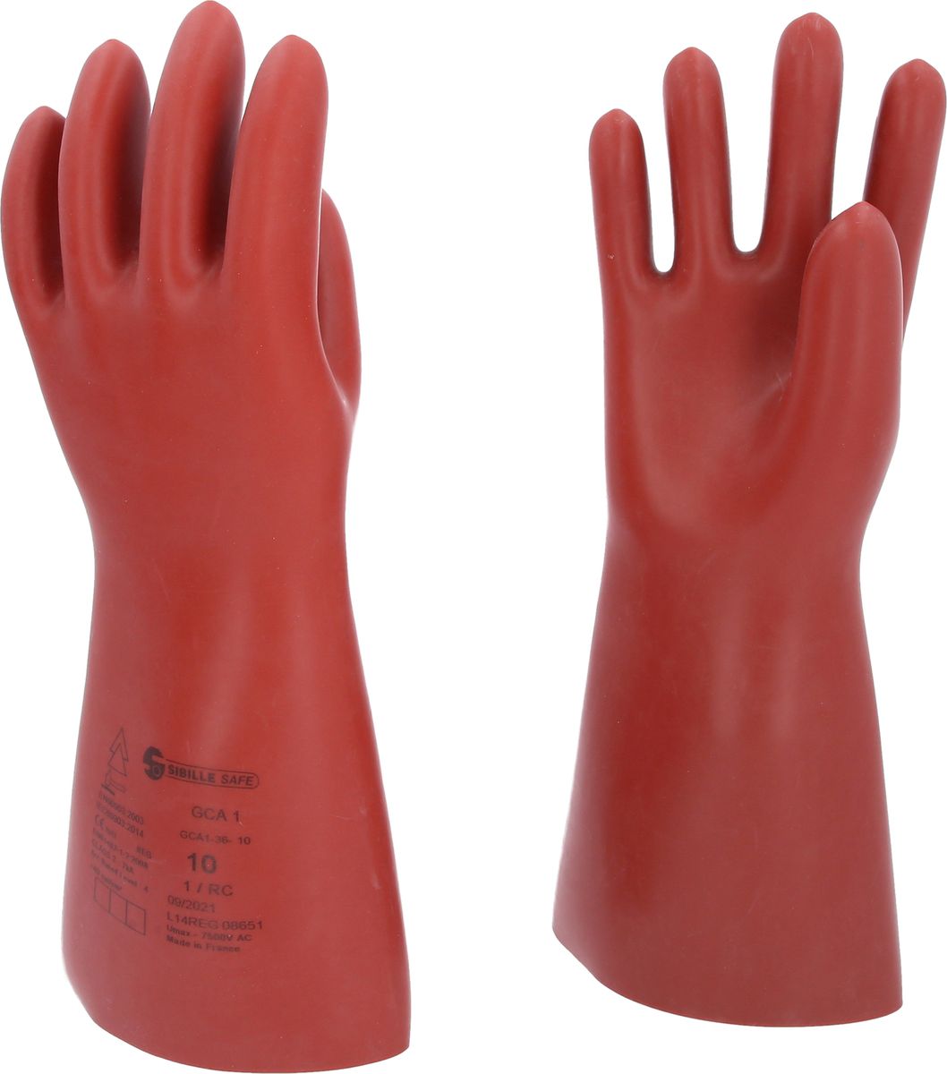 KS TOOLS Guante protector de electricista con protección mecánica y térmica, talla 10, clase 1, rojo ( 117.0090 )