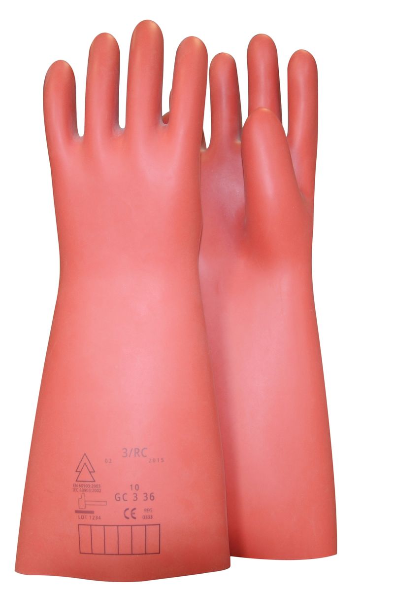 KS TOOLS Guante protector de electricista con protección mecánica y térmica, talla 11, clase 1, rojo ( 117.0091 )