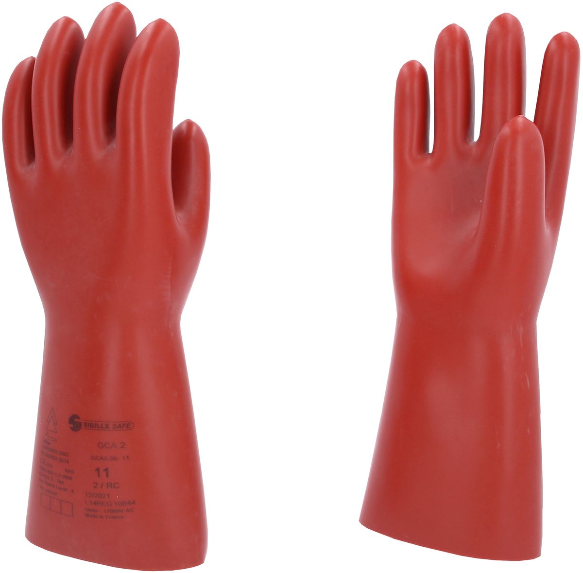 KS TOOLS Guante protector de electricista con protección mecánica y térmica, talla 11, clase 2, rojo ( 117.0094 )