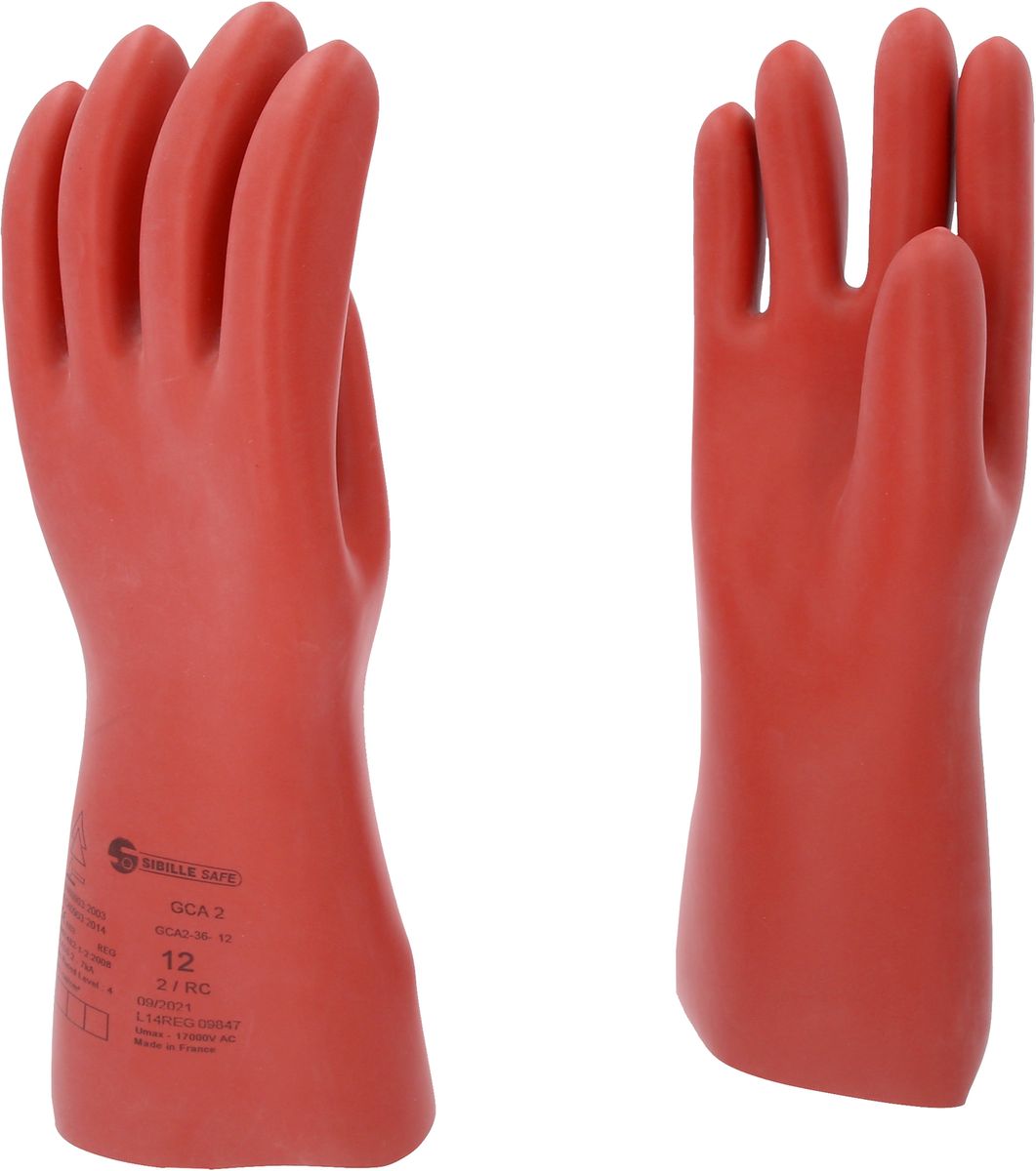 KS TOOLS Guante protector de electricista con protección mecánica y térmica, talla 12, clase 2, rojo ( 117.0095 )