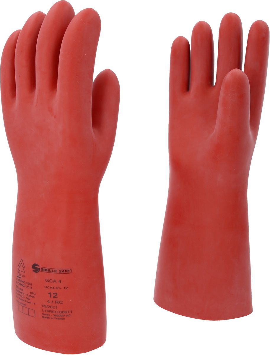 KS TOOLS Elektriker-Schutzhandschuh mit mechanischen und thermischen Schutz, Größe 12, Klasse 4, rot ( 117.0101 )