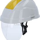 KS TOOLS Casco protector de trabajo con máscara facial, amarillo ( 117.0136 )