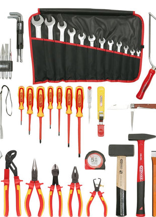 KS TOOLS Maletín de herramientas para electricista Premium, bolsa de nailon, 132 piezas ( 117.0190 )