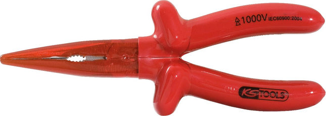 KS TOOLS Alicates de puntas semicirculares 1000V, con cabezal de trabajo tratado, 200mm ( 117.1718 )