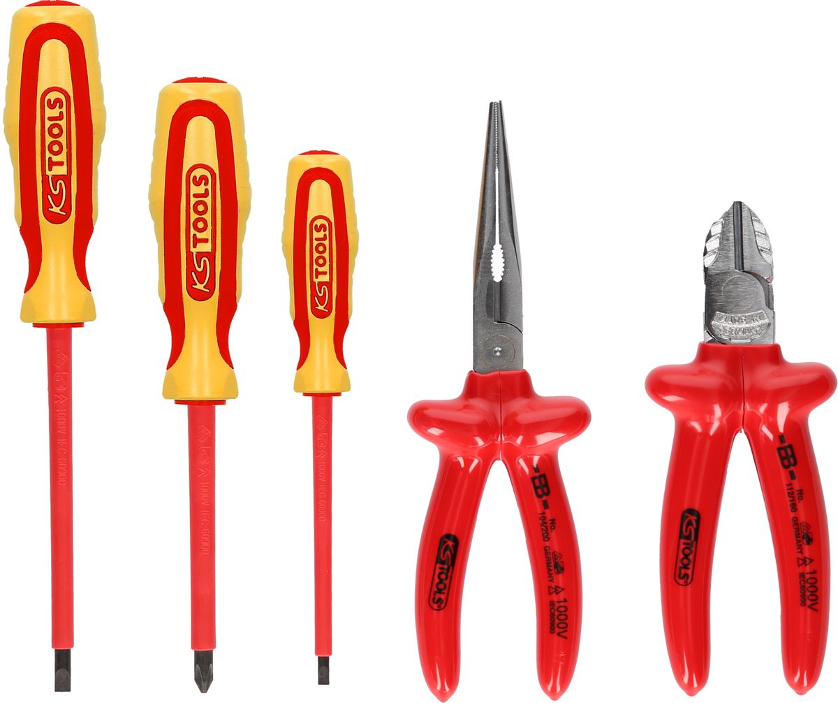 KS TOOLS Serie di giraviti e pinze VDE ERGO,5 pz ( 117.1770 )
