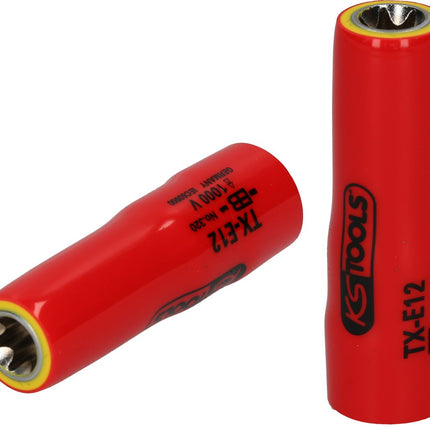 KS TOOLS Llave de vaso Torx-E de 3/8' con aislamiento protector, E8, larga ( 117.2367 )