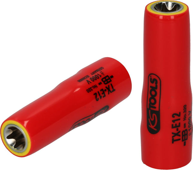 KS TOOLS Llave de vaso Torx-E de 3/8' con aislamiento protector, E11, larga ( 117.2369 )