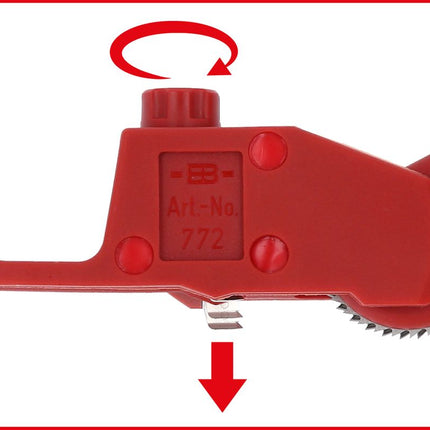 KS TOOLS Cuchilla para cubiertas de cable con aislamiento protector, 240 mm ( 117.3901 )