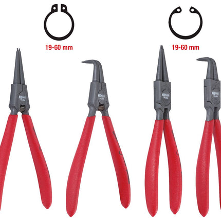 KS TOOLS Sicherungszangen-Satz, 19-60 mm, 4-tlg ( 119.2055 ) - Toolbrothers