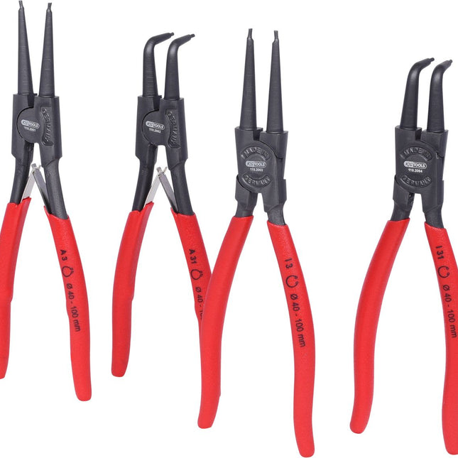 KS TOOLS Sicherungszangen-Satz, 40-100 mm, 4-tlg ( 119.2060 ) - Toolbrothers