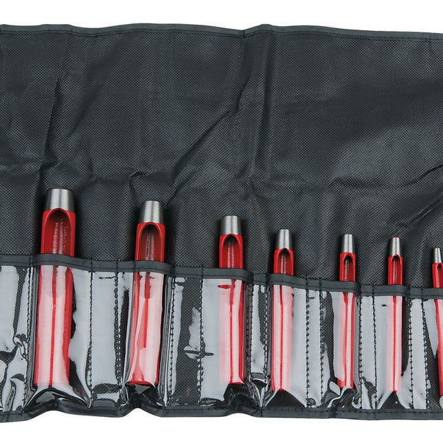 KS TOOLS Juego de sacabocados circulares, 9 pzs ( 129.2111 )