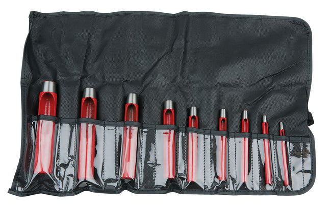 KS TOOLS Juego de sacabocados circulares, 9 pzs ( 129.2111 )