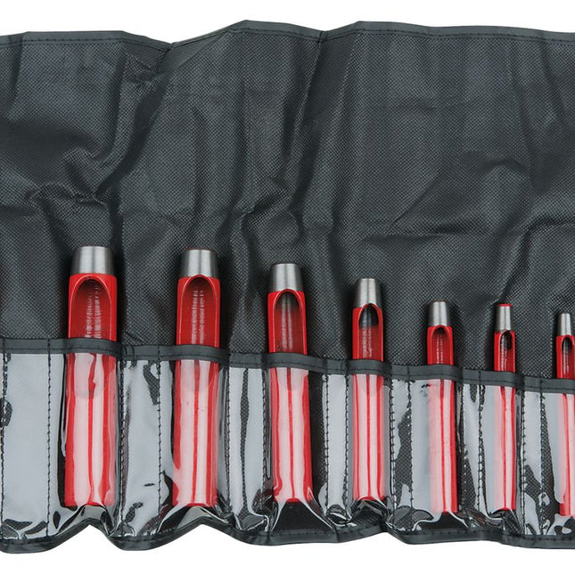 KS TOOLS Juego de sacabocados circulares, 10 pzs ( 129.2112 )