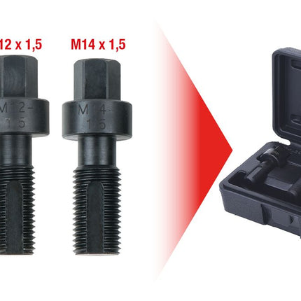 KS TOOLS Radmuttern-Gewindereparatur-Satz, 3-tlg ( 150.1355 ) - Toolbrothers