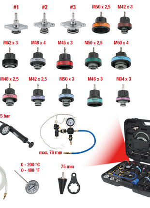 KS TOOLS MASTER Kühlsystem-Diagnose-Service-Satz, 25-tlg ( 150.1930 ) - Toolbrothers