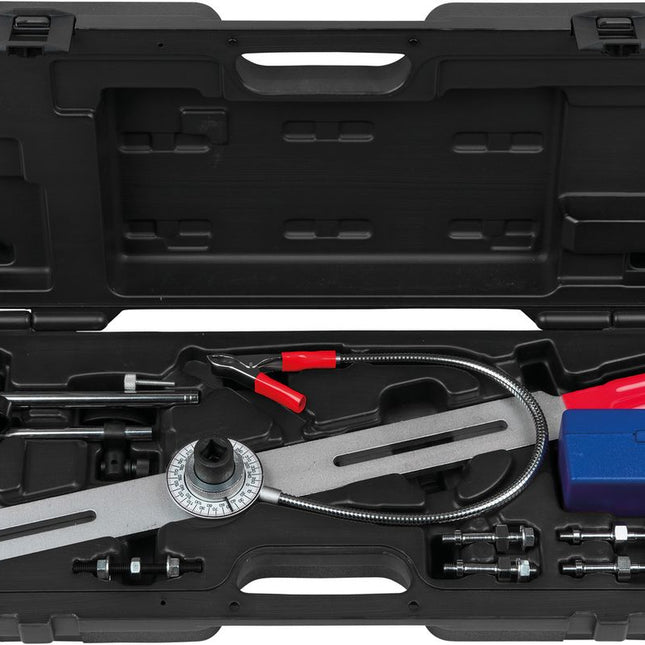 KS TOOLS Zweimassenschwungrad Prüfwerkzeug mit Winkelgradscheibe und Messuhr ( 150.2425 ) - Toolbrothers