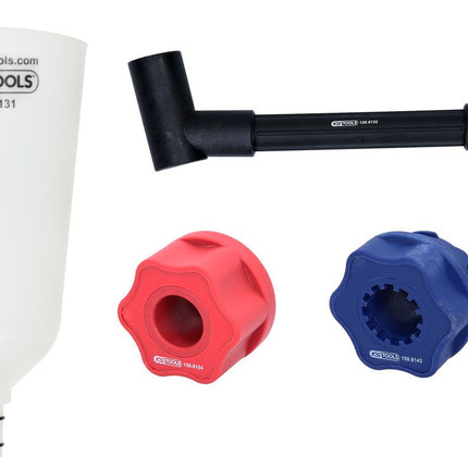 KS TOOLS Öl-Einfülltrichter-Satz mit drehbarem Winkelarm für VAG, 4-tlg ( 150.9155 ) - Toolbrothers