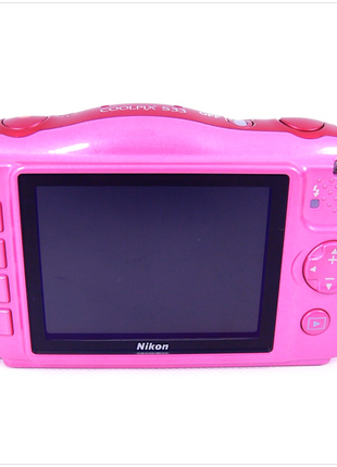 &gt;&gt; KOMPONENTY &lt;&lt; Nikon Coolpix S33 Pink KAMERA ZEWNĘTRZNA: bez akumulatora i ładowarki