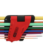 KS TOOLS Doppel-Kugelkopf-Innensechskant-Winkelstiftschlüssel-Satz, extrem lang, 9-tlg ( 151.3222 ) - Toolbrothers
