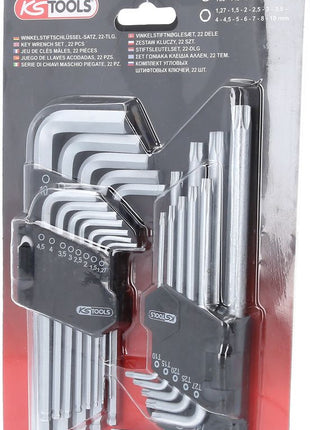 KS TOOLS Winkelstiftschlüssel-Satz, Torx, Innensechskant, 22-tlg ( 151.4000 ) - Toolbrothers