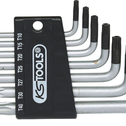 KS TOOLS Juego de Llaves Torx acodadas con orificio, 7 pzs TB10-TB40 ( 151.4150 )